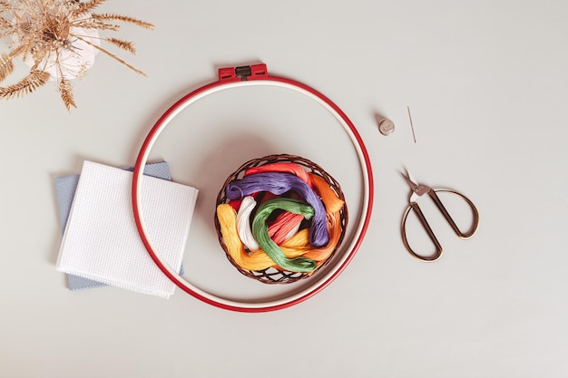 Zestaw do wyszywania na drewnianej desce